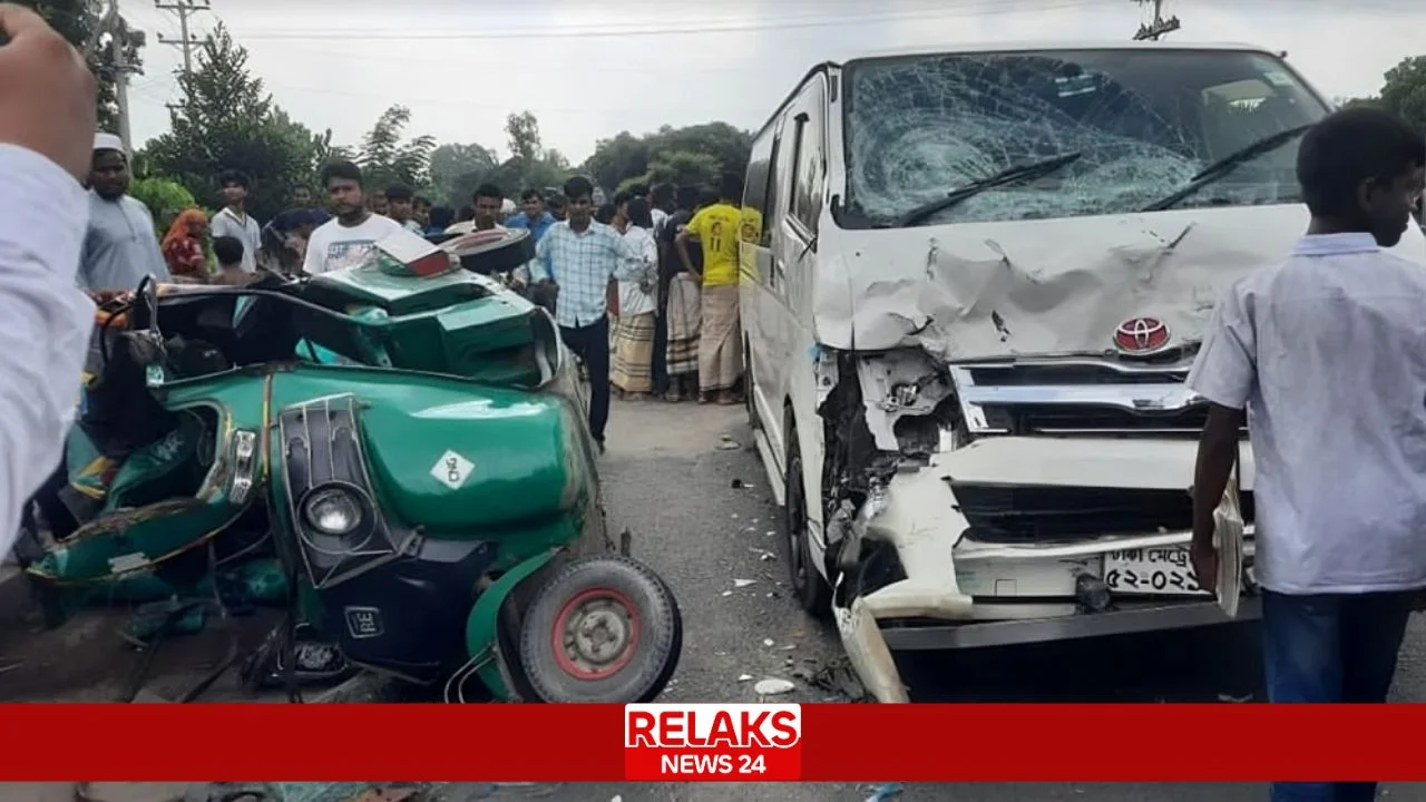 সিরাজগঞ্জে সিএনজি-মাইক্রোবাস সংঘর্ষে ৫ জন নিহত, ১ জন আহত